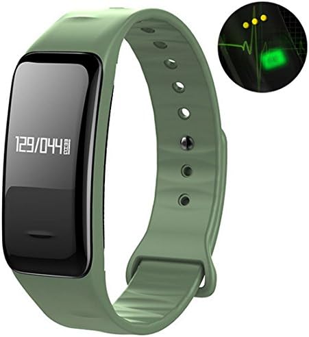 Igrosso Smart Heart Rate Monitor Watch Intelligent Dynamic Blood Oxygen Blood Pressure Minitoring Smart Bracelet Wristband Activity Tracker Pedometor Fitness Tracker for Android IOS (Green)