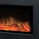 Dimplex SP16E Optiflame Electric Linear Wall Fire Black 2kW Heater Log Effect view 3