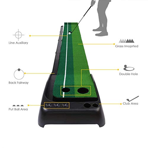 Golf Putting Mat, OUTAD Indoor / Outdoor Golf Putting Green With Auto Ball Return - Thumbnail 3