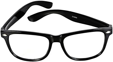 Nerd Glasses 80s Style Vintage Wayfarer Sunglasses Clear Lense