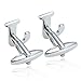 Jstyle Jewelry Brass Mens Cuff Links Initial Personalized Capital Alphabet Letter Cufflinks , Letter 'J'