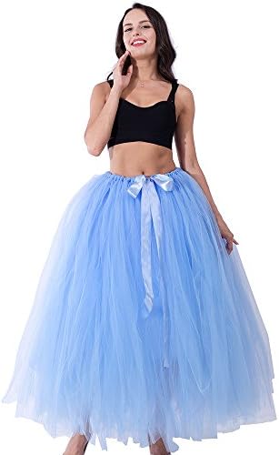 Adult Puffy Long Tutu Tulle Skirt 100cm Floor Length Women Wedding Skirts