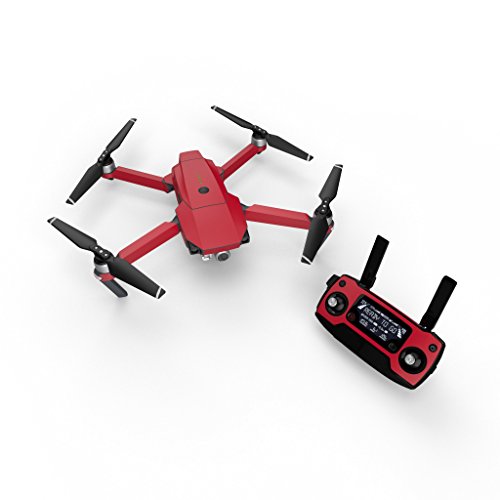 Solid State Red Decal for Drone DJI Mavic Pro Kit - Includes Drone Skin, Controller Skin and 3 Battery Skins