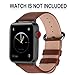 Fullmosa Leather Bands Compatible with Apple Watch Band 49mm 46mm 45mm 44mm 42mm for Men Women, Top Grain Genuine Leather Strap for iWatch Ultra 2/Ultra/10/9/8/7/6/5/4/3/2/1/SE2/SE, Brown/Smoky Grey