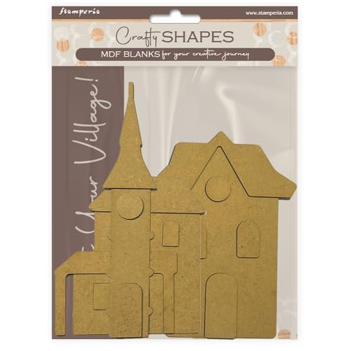 Stamperia - Crafty Shapes for Scrapbooks, Albums, Cards, Bullet Journals and More, Decorate with Papers and Paint, Perfect for Hobbies, Crafts, and Gifting (Silent Sea, Tower Landscape)
