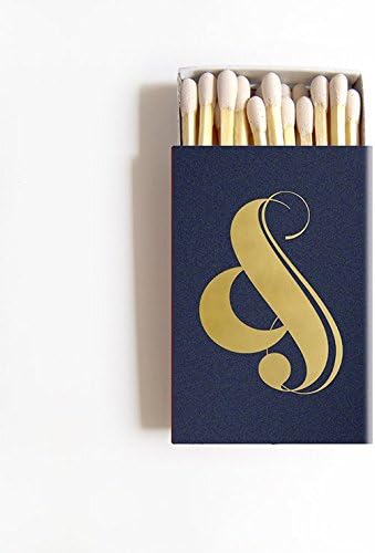 Ampersand Personalized Matchboxes - Foil Wedding Matches - Holly Collection