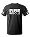 FIRE RESCUE - ems emt emergency service - Mens Cotton T-Shirt, XL, Black