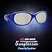 RIVBOS Rubber Kids Polarized Sunglasses With Strap Glasses Shades for Boys Girls Baby and Children Age 3-10 RBK003 （2035-Round Blue Coating）