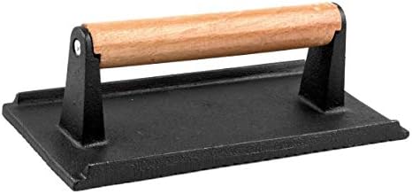 ACLUXS New 8" Barbecue BBQ Grill Steak Weights, Heavy-Weight, Hamburger Bacon Sausage Grill Press, Commercial Grade, Cast Iron