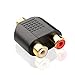 Cable Matters 5-Pack Gold Plated 3.5mm Stereo Jack to 2-RCA Coupler