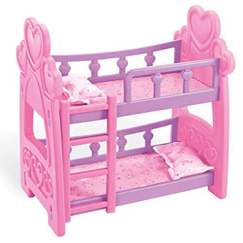 JOYIN Cute Baby Dolls Bunk Bed Set Furniture Toys for Kids and Toddlers Toys Including Ladder