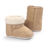 GBSELL New Casual Baby Toddler Winter Warm Sole Snow Boots Soft Crib Shoes (Coffee, 12~18 Month)