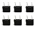 Ceptics USA to Europe Asia Plug Adapter - CE Certified - RoHS Compliant - 6 Pack primary