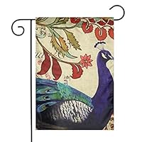 GDjiuzhang Christmas Home Garden Flags,Double Sided Outdoor Decorative Yard Flags(Fancy Peacock by Pillow, Multi)