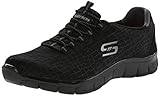 Skechers Sport Women's Rock Around Fashion Sneaker, Black Shimmer, 9.5 M US