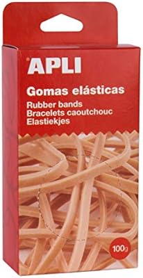 APLI 13363 - Gomas elásticas 160 x 5 mm en caja 100 g: Amazon.es: Oficina y papelería