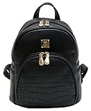 Kenox Girls Pu Leather College Daypacks Multi-function Travel Backpack