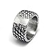 Chryssa Youree Men's Retro Design Jewelry Wedding Band Woven Titanium Steel Silver Rings 7 to 12(DJZ-1) (Size 8)