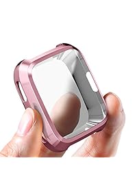 Carcasa de silicona compatible con Fitbit Versa, protector de pantalla de poliuretano termoplástico resistente para Fitbit Versa Smartwatch