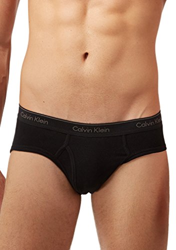 Calvin Klein Men's 4-Pack Cotton Classic Low Rise Brief, Black, X-Large