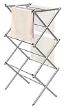 StorageManiac 3-tier Folding Water-Resistant Compact Steel Clothes Drying Rack image large
