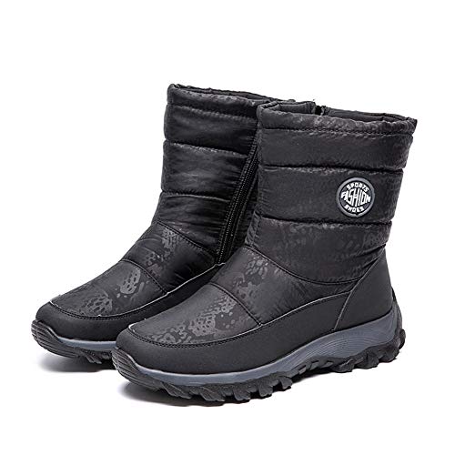 Womens-Warm-Snow-Boots-Waterproof-Mid-Calf-Winter-Boots-Anti-Slip-Velour-Lined-Winter-Outdoor-Cold-Weather-Walking-Shoes