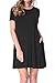 Beautife Womens Casual Tunic Dresses Summer Round Neck Short Mini Dress Pockets
