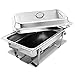 Giantex 2 Packs Chafing Dish 9 Quart Chafter Dishes Stainless Steel Chafing Dishes Rectangular Chafer Dish Set with Full Size Chafing Food Pan