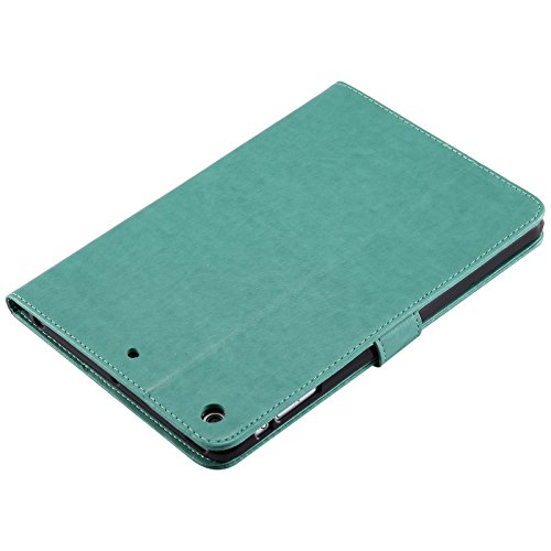 iPad Mini 2 Mini 3 Case, LittleMax(TM) Lightweight PU Leather Flip Stand Embossed Cat & Tree Case Smart Cover with Auto Wake / Sleep for Apple iPad Mini 3/2/1 [One Free Stylus Pen]-#2 Green - Thumbnail 5