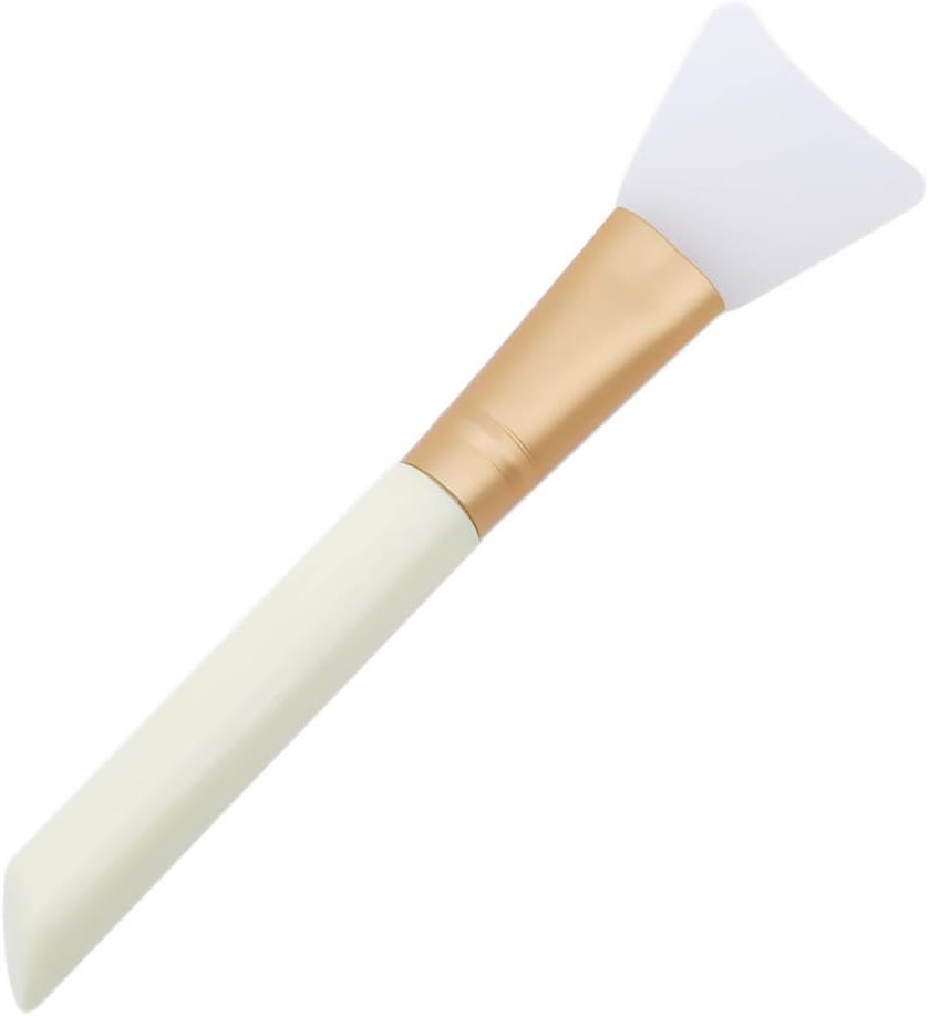 WEILYDF Silicone Mask Brush Makeup Beauty Brush DIY Mask Stick Beauty Supplies for Girl Women (Yellow)