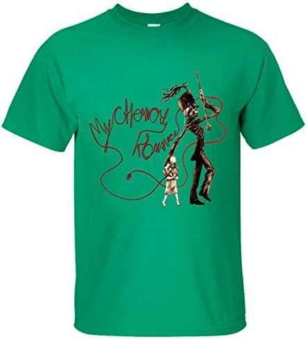 XLAND Short Sleeve My Chemical Romance Spider aband Logo Men's Cool T-shirt green S