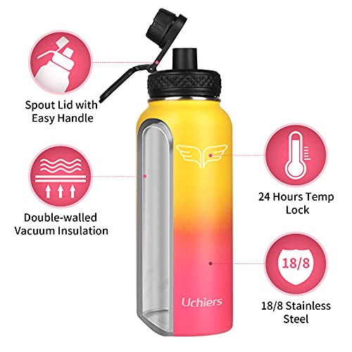 Uchiers 32 oz Insulated Water Bottle Stainless Steel Water Bottles