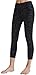 Oalka Women's Yoga Capris Running Pants Workout Leggings Dye-Black XL