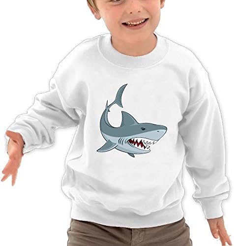 Vivid Shark Attack Cute Cotton O-Neck Pullover Hoddies Sweatshirt For Kid Child Boys Girls