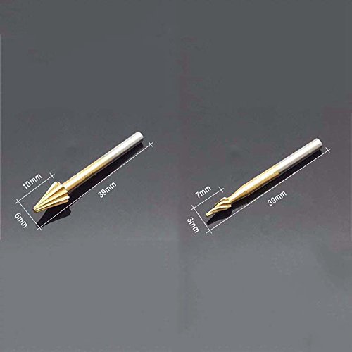 TOOGOO 10pcs HSS Titanium Routing Rotary Milling Rotary File Cutter Wood Carving Tools