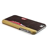 iPhone 6 and iPhone 6S Card Case by Dockem- Minimalist Synthetic Leather Wallet Case with Canvas Styling, Ultra Slim Professional Executive Snap On Cover with 1 Easy-Access Card Holder Slots