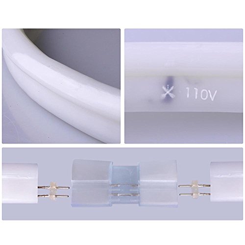 Flexible Cool White Illuminated LED Neon Rope Tube Light 50-foot 1200 Bulbs w/ Power Cord Connectors Holiday Home Bar Commercial Decorative Outdoor Lighting - Thumbnail 5