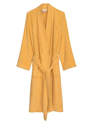 TowelSelections Women's Robe Turkish Cotton Terry Kimono Bathrobe Large/X-Large Golden Cream