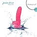 pure love Fantasy Silicone Dildo with Suction Cup, Ribbed & Studded, 7 Inch, Pink