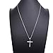 DAOCHONG S925 Sterling Silver Baseball Softball Baptism First Communion Inspirational Cross Pendant Necklace Silver for Boy Men