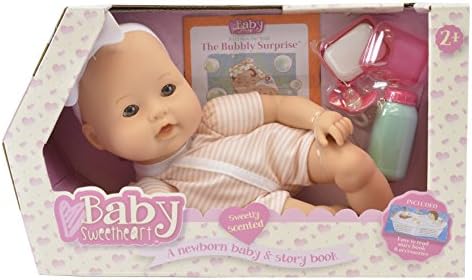 Baby Sweetheart Grandma's Bedtime Story, Includes Story Book - The Bubbly Surprise - Includes Baby Doll, Soap Dish Lid &amp; Tray, Bar of Soap, Baby Powder Bottle, Pacifier, Story Book
