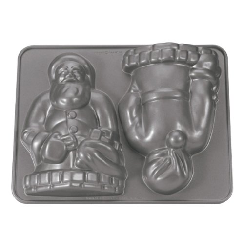 Click Here to See More Images Nordic Ware Platinum 3D Santa Cast Aluminum Cake Pan