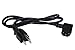 SF Cable NEMA 5-15P to C13 Left Angle Power Cord, 3 feet - 18 AWG