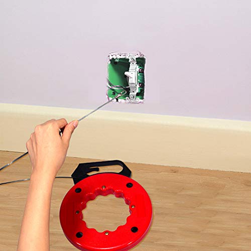 WXTOOLS 100 Foot Fish Tape Tools, Spring Steel Fish Tape Reel, Wire Puller for Electric or Communication - Thumbnail 3