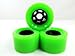 83mm Longboard Flywheels Wheels + ABEC 7 Bearings Spacers (Green)