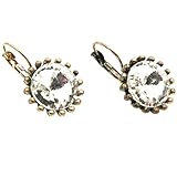 White Crystal Venus Flytrap Earrings