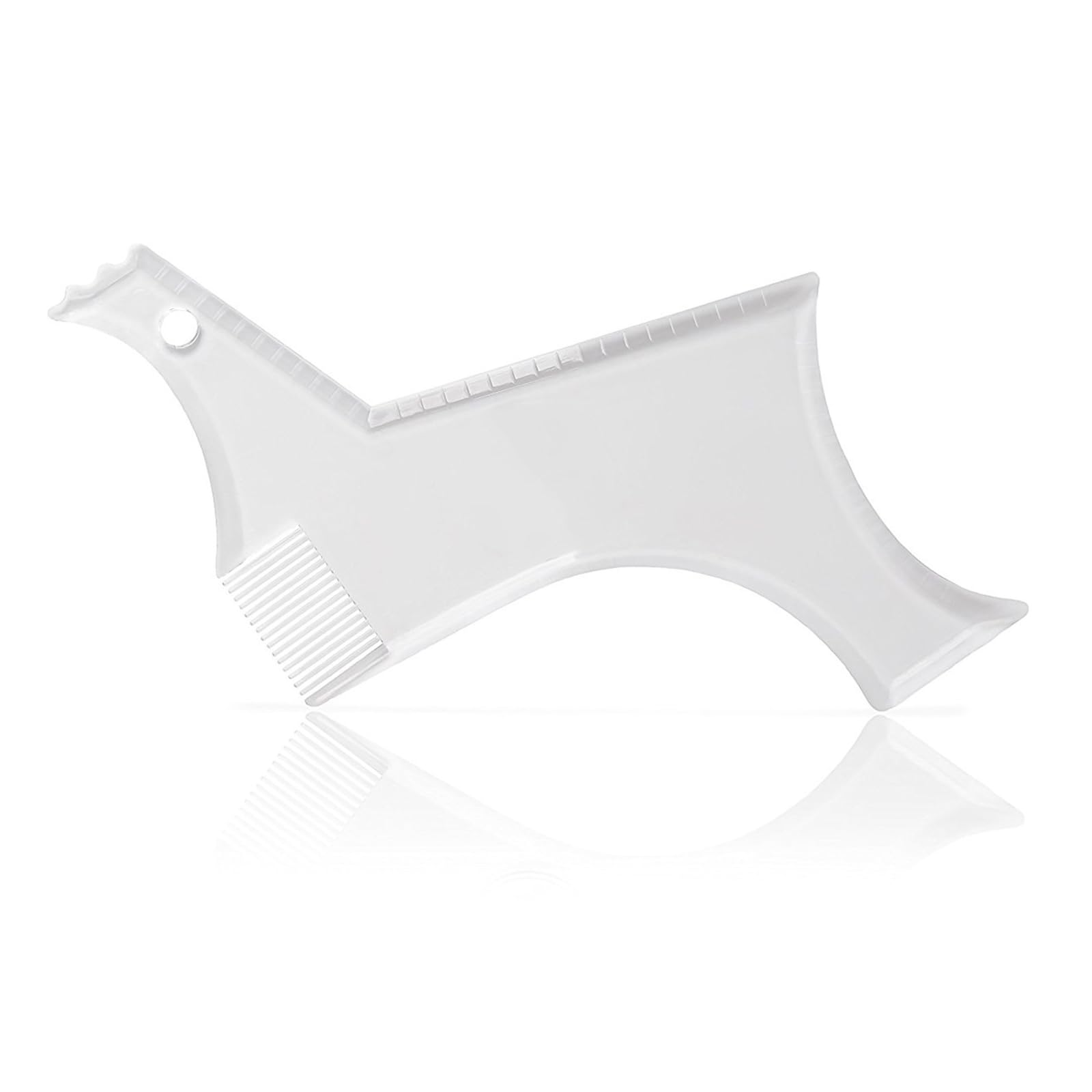 One Piece Transparent Beard Shaper Template Symmetric Lines Beard Shaping Tool Line Up Facial Hair Hairline Template for Trimmer Hair Clipper
