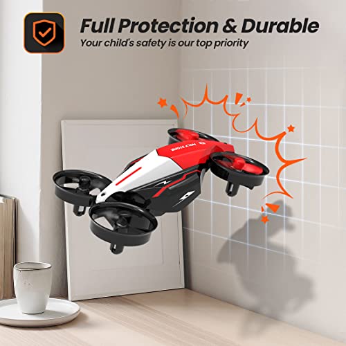 Holy Stone Mini Drone for Kids, HS210F 2 In 1 Small Indoor RC Quadcopter Helicopter Plane with Modular Battery, Land and Fly Mode, Auto Hovering, 3D Flip, Headless Mode, Toy Gift for Boys and Girls
