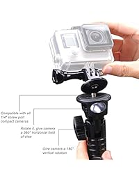 Smatree SmaPole Y1 Mango telescópico para GoPro Hero4, Session, Hero, 3 +, 3, 2, 1 cámaras HD (el control remoto WiFi no está incluido)