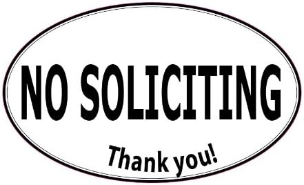 No soliciting static window cling (5" x 3")